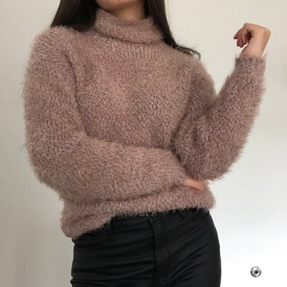 Nordstrom fuzzy cowl neck sweater